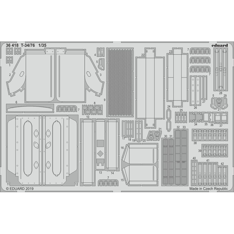 Eduard 36418 1/35 T-34/76 Photo-etch set (Zvezda)