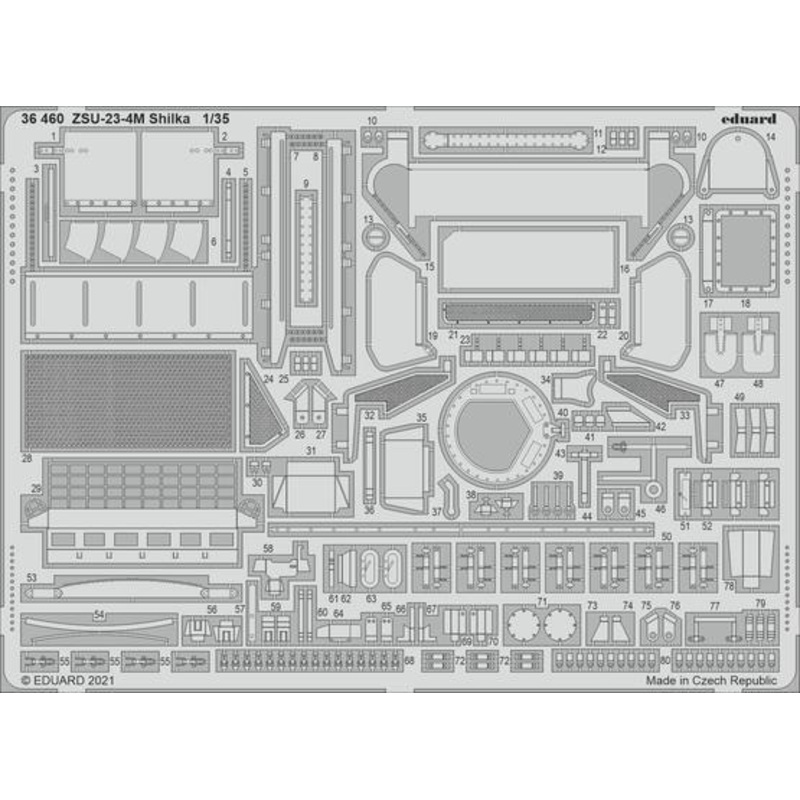 Eduard 36460 1/35 ZSU-23-4M Shilka Photo etched parts