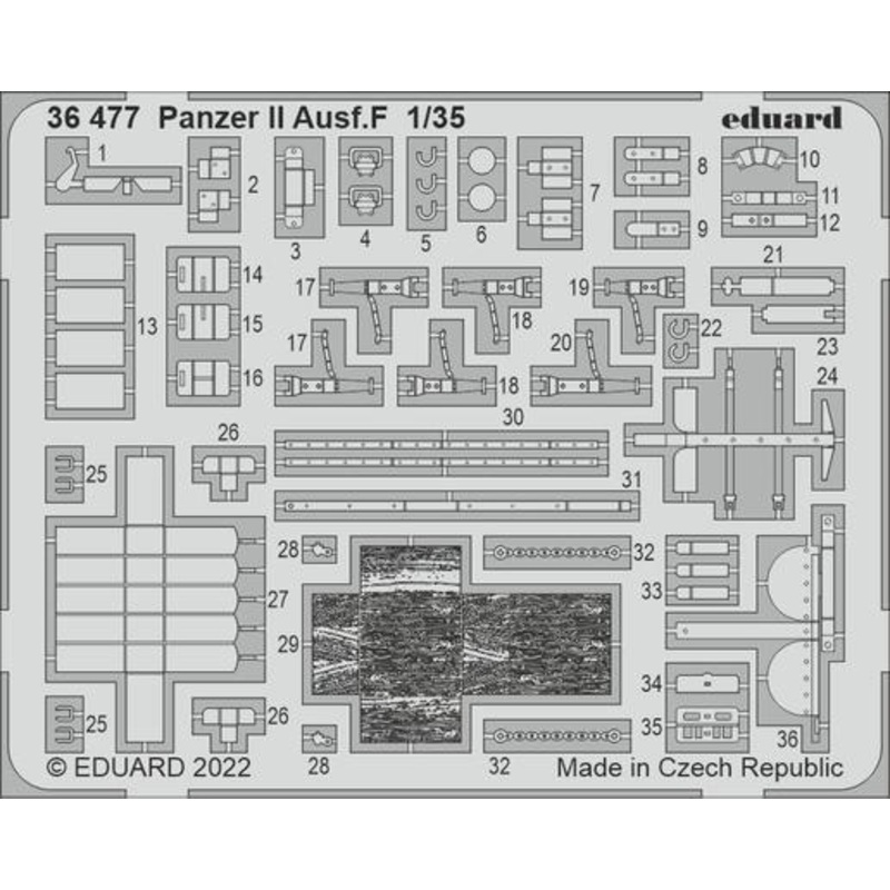 Eduard 36477 1/35 Panzer Ausf. F Photo Etch Set (Academy)