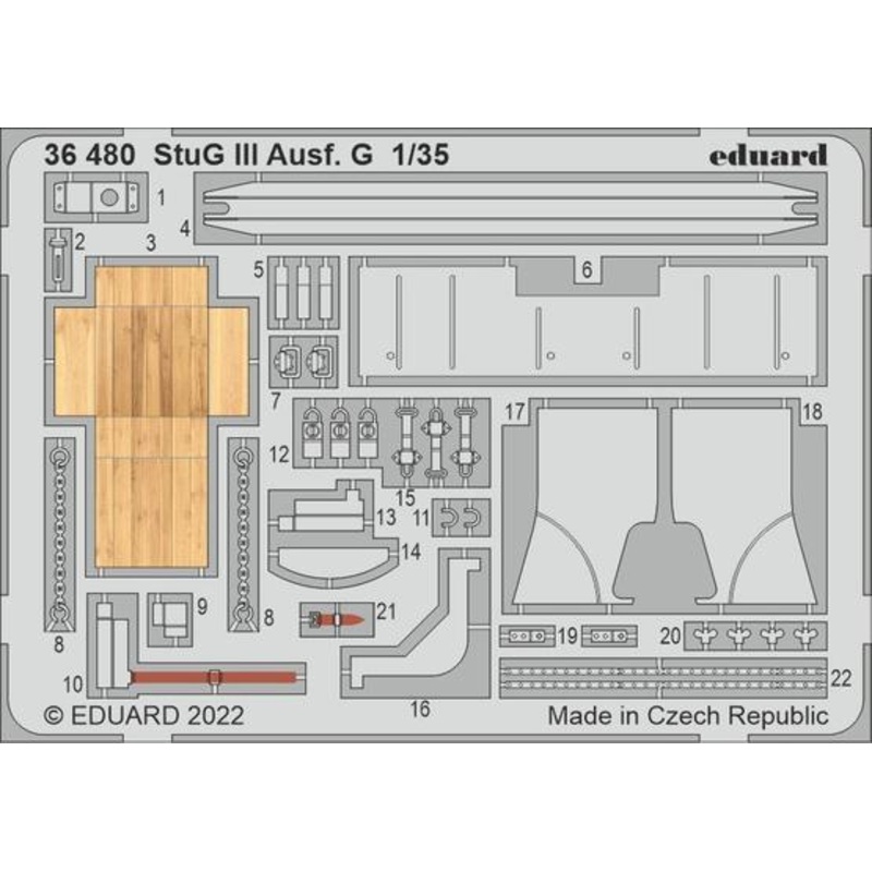 Eduard 36480 1/35 Stug III Ausf. G (Miniart) Photo Etch Set