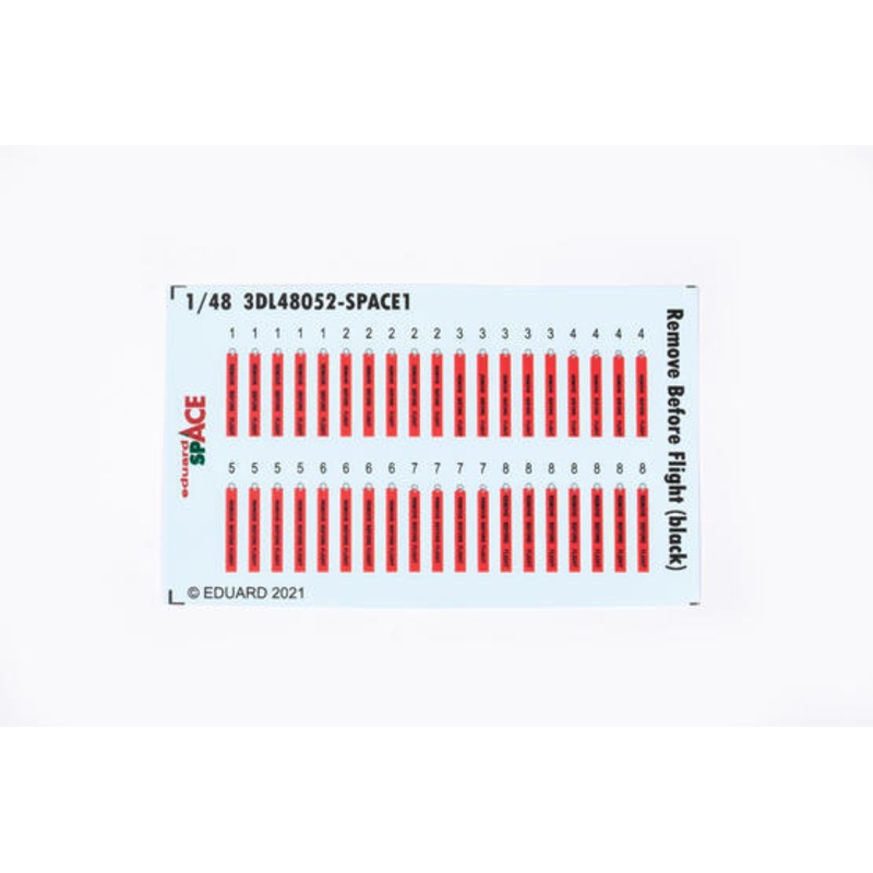Eduard 3DL48052 1/48 Remove before Flight (black) Space Decals