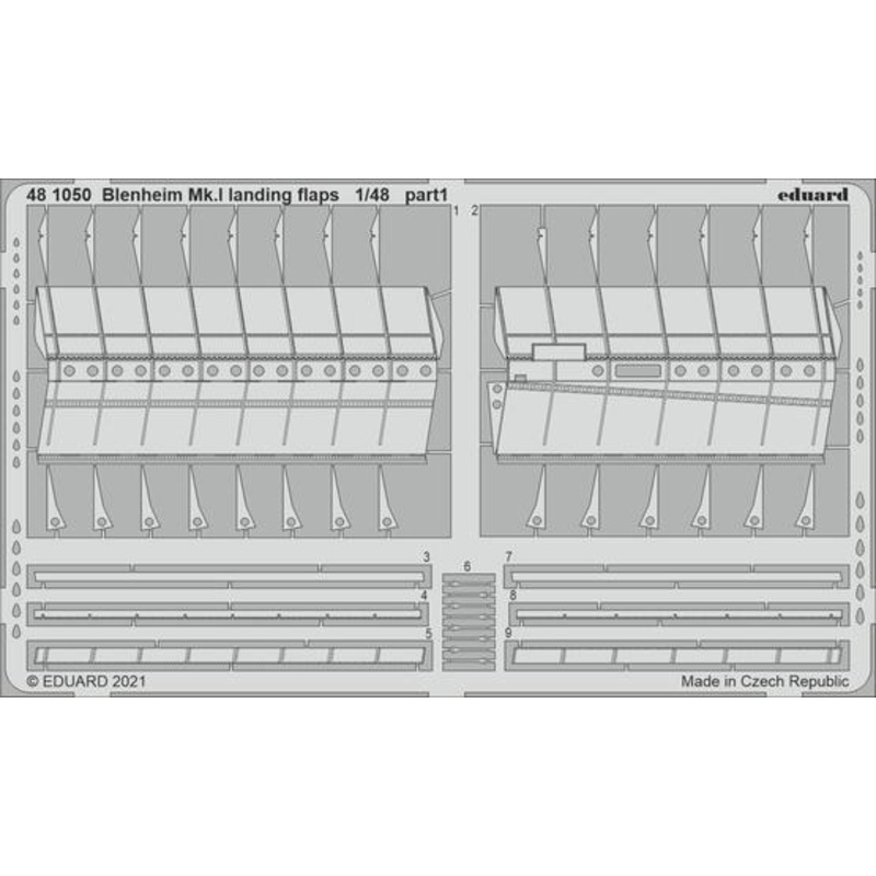 Eduard 481050 1/48 Blenheim Mk.I landing flaps Photo etched parts