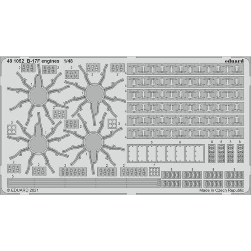 Eduard 481052 1/48 B-17F engines Photo etched parts