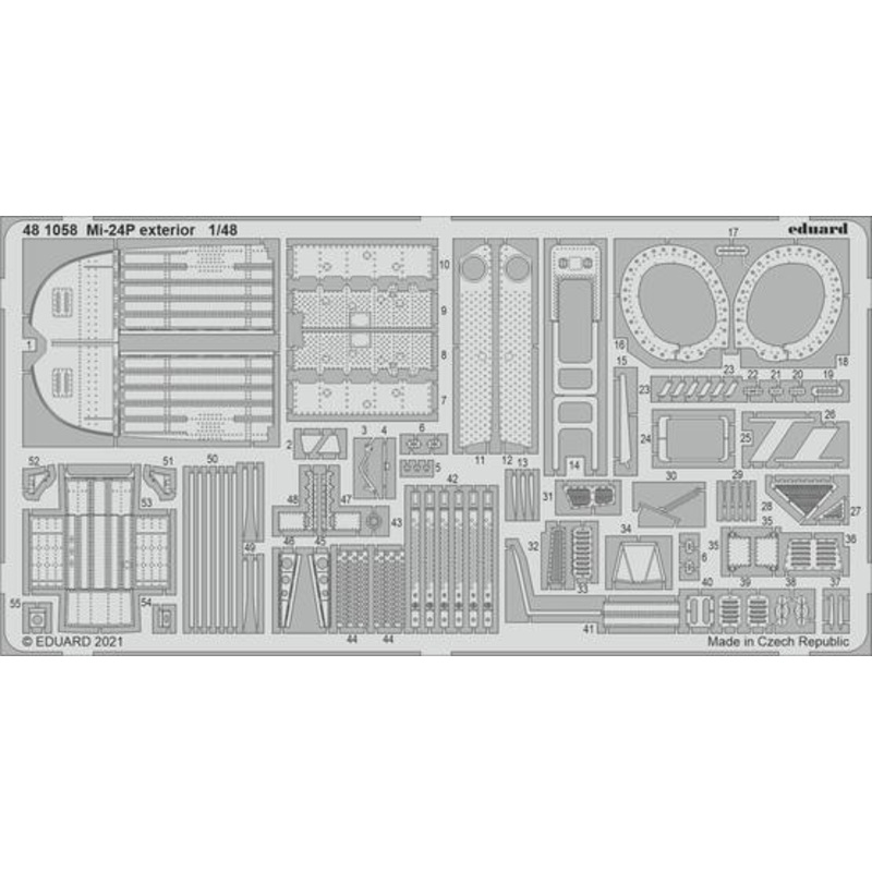 Eduard 481058 1/48 Mi-24P exterior Photo etched set