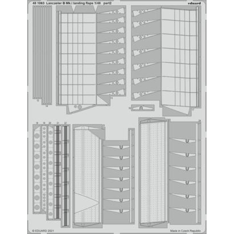 Eduard 481063 1/48 Lancaster B Mk.I landing flaps Photo etched set
