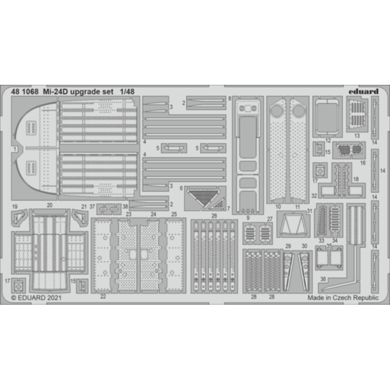 Eduard 481068 1/48 Mi-24D upgrade set Photo etched parts