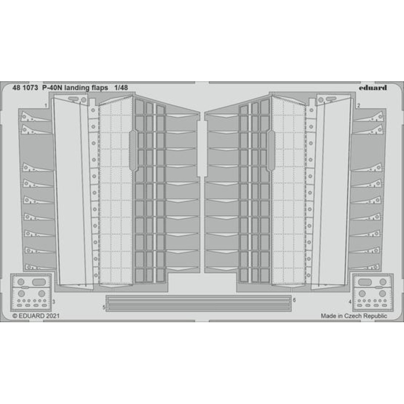 Eduard 481073 1/48 P-40N (Academy) Landing Flaps Photo Etch Set