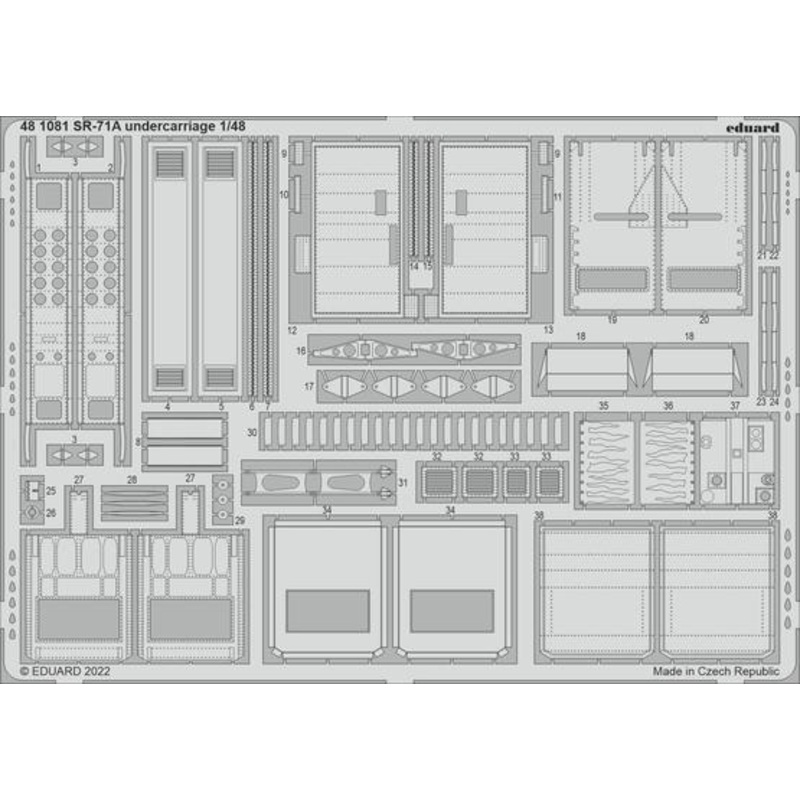 Eduard 481081 1/48 SR-71A (Revell) Undercarriage Photo Etch Set