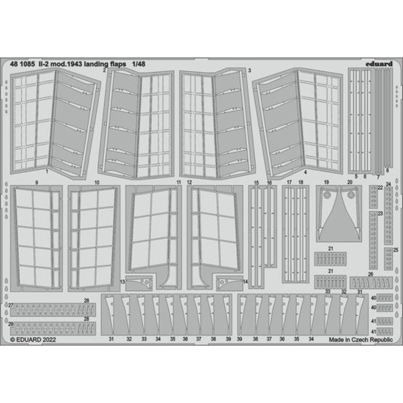 Eduard 481085 1/48 IL-2 mod. 1943 landing flaps Photo etched parts