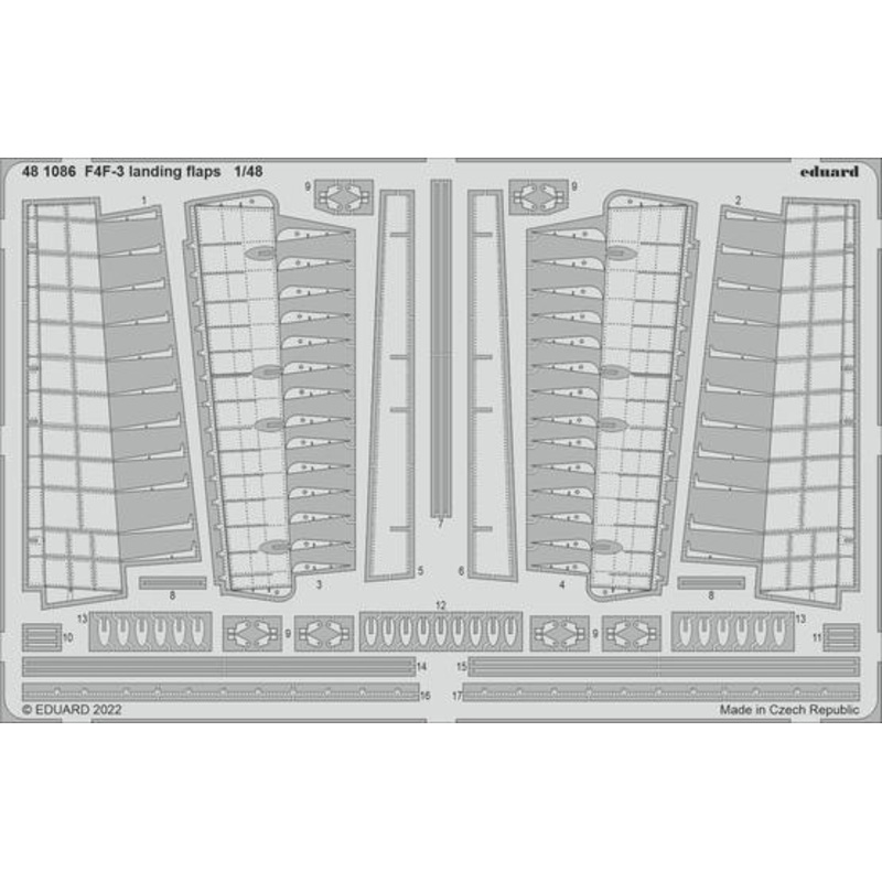Eduard 481086 1/48 F4F-3 Wildcat landing flaps Photo etched parts