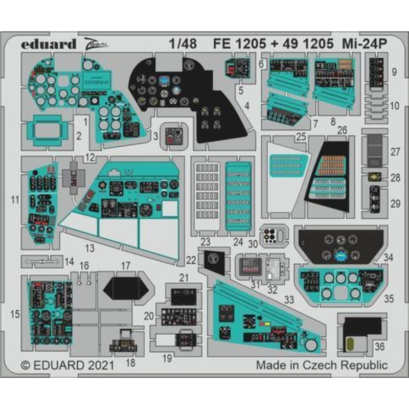 Eduard 491205 1/48 Mi-24P interior Photo etched set