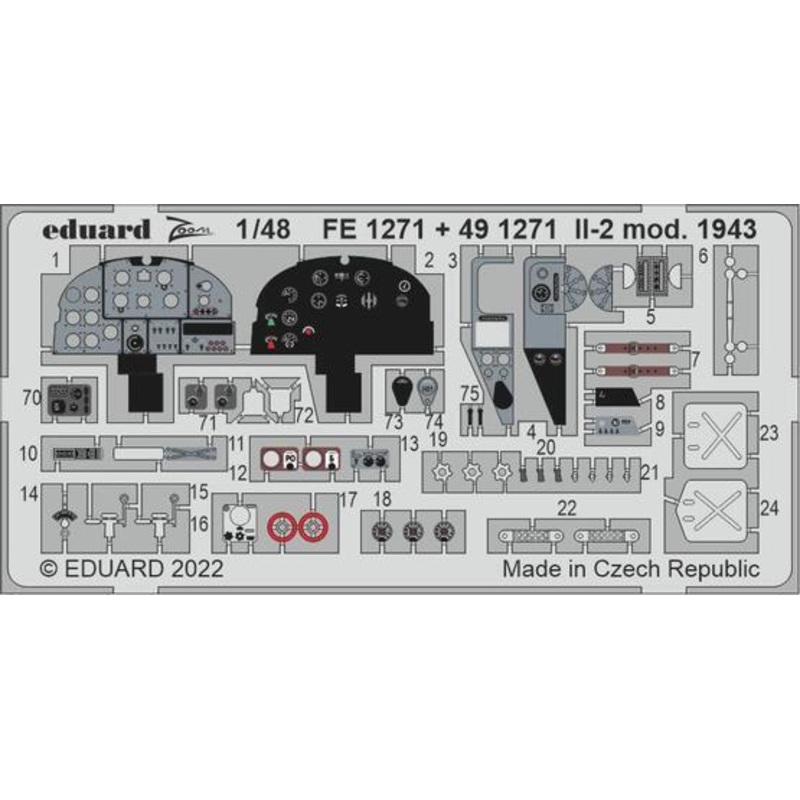 Eduard 491271 1/48 IL-2 mod. 1943 Photo etched parts