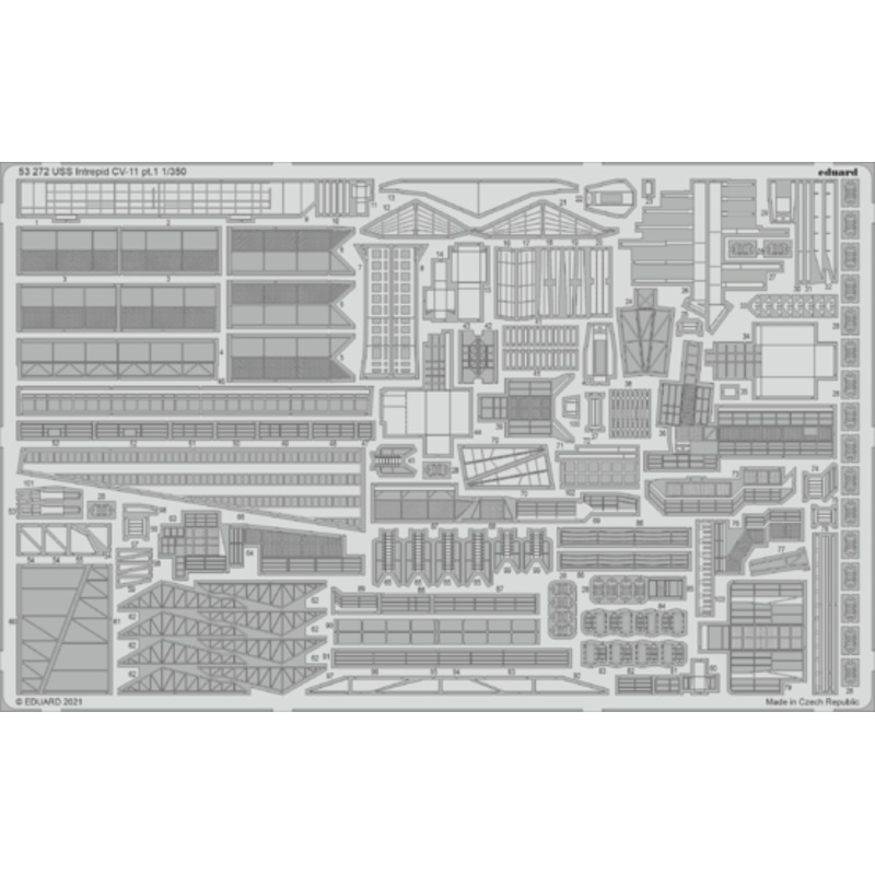 Eduard 53272 1/350 USS Intrepid CV-11 pt.1 Photo etched parts