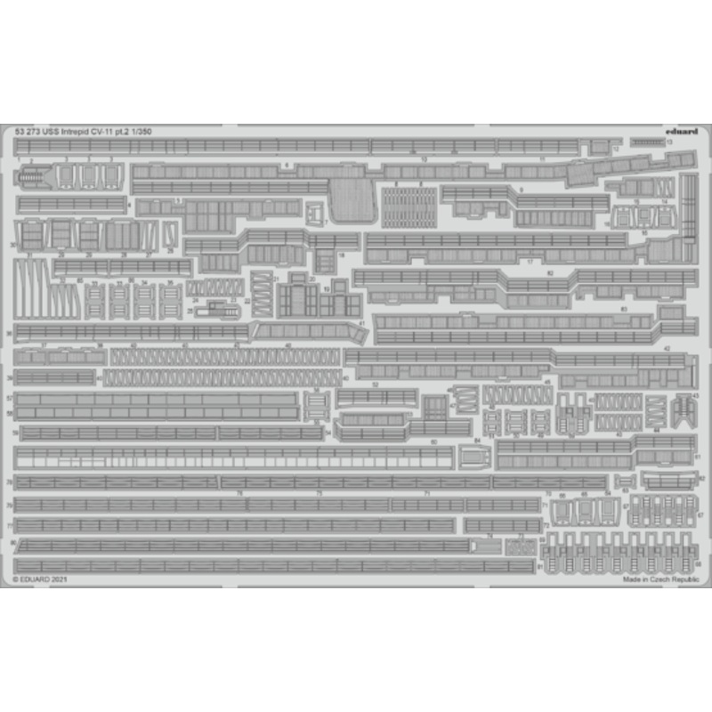 Eduard 53273 1/350 USS Intrepid CV-11 pt.2 Photo etched parts