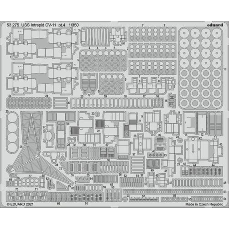 Eduard 53275 1/350 USS Intrepid CV-11 pt.4 Photo etched parts