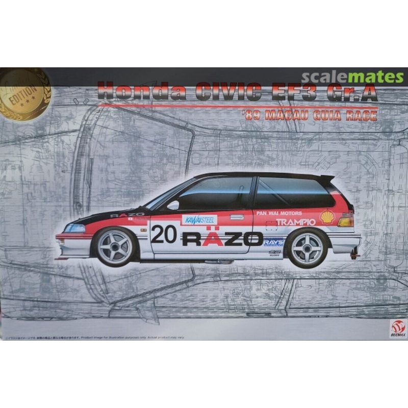 Beemax 24032 1/24 Honda Civic EF3 Gr.A 1989 Macau Guia Race
