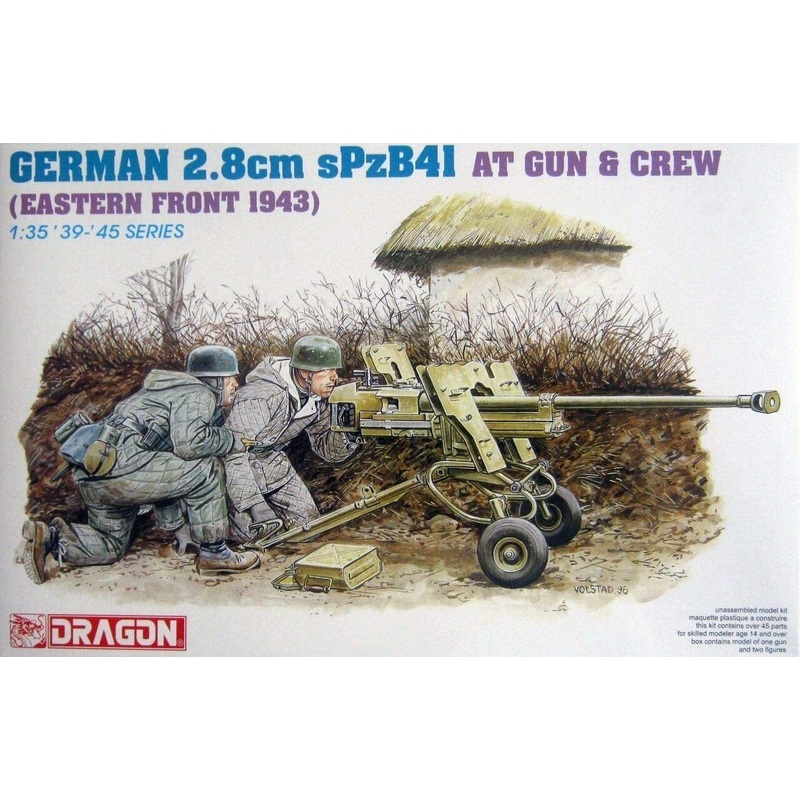 Dragon Model 6056 1/35 German 2.8cm sPzB41 at Gun w/Crew