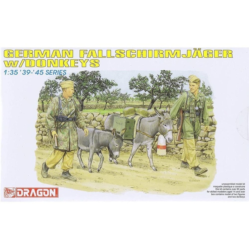 Dragon Model 6077 1/35 German Fallschirmjager w/Donkeys