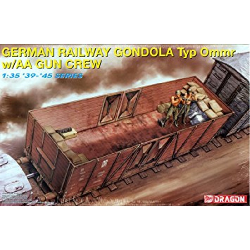 Dragon Model 6086 1/35 German Railway Gondola Type Ommr w/AA Gun Crew