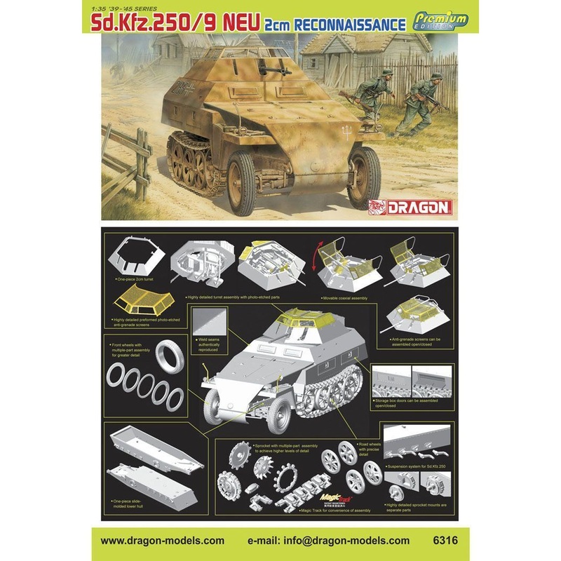Dragon Model 6316 1/35 Sd.Kfz.250/9 2cm Recon (Premium)