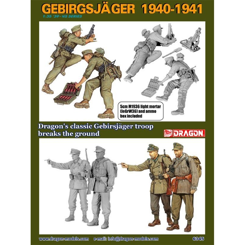Dragon Model 6345 1/35 German Gebirsjager Plastic Model Kit