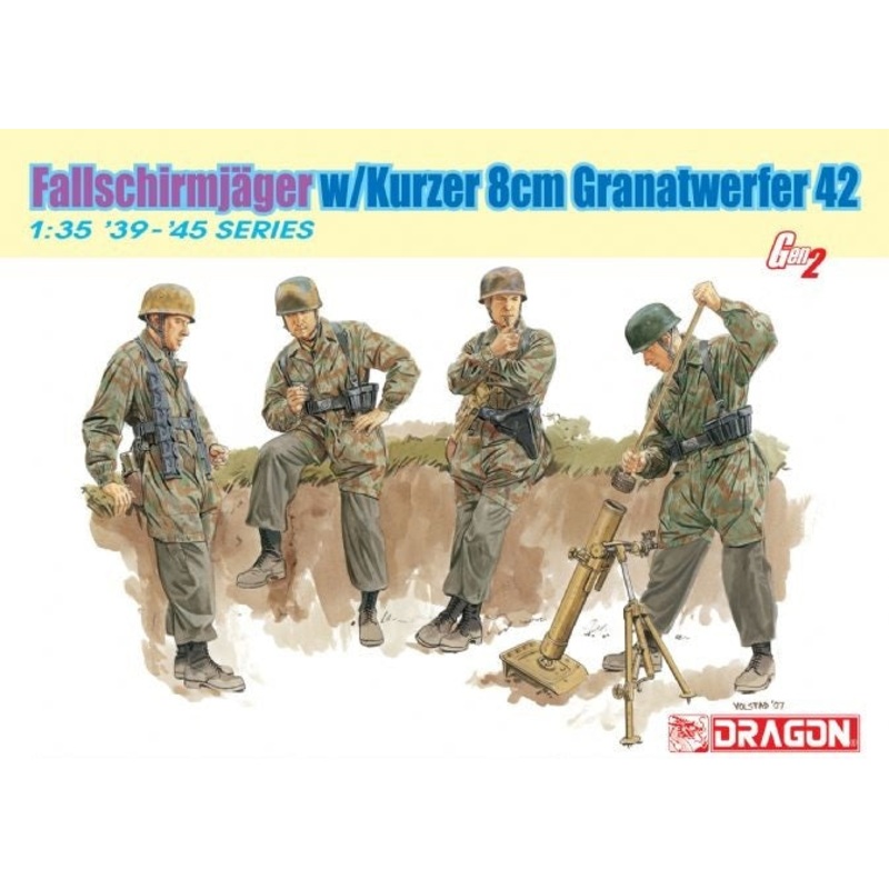 Dragon Model 6373 1/35 Fallschirmjager w/Kurzer 8cm Granatwerfer 42