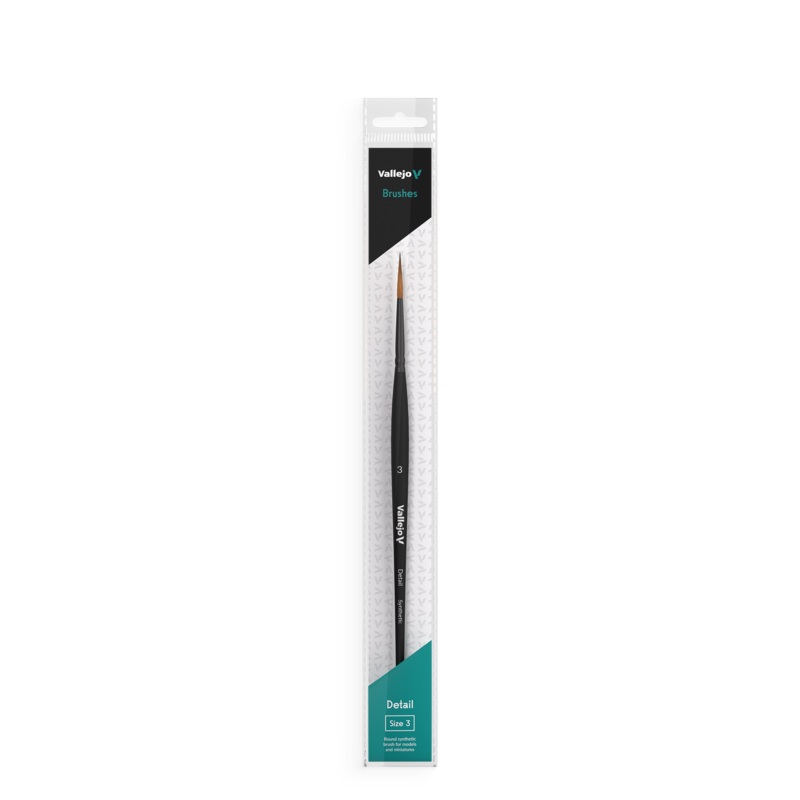 Vallejo B02003 Hobby Brushes: Detail Round Synthetic Brush No. 3