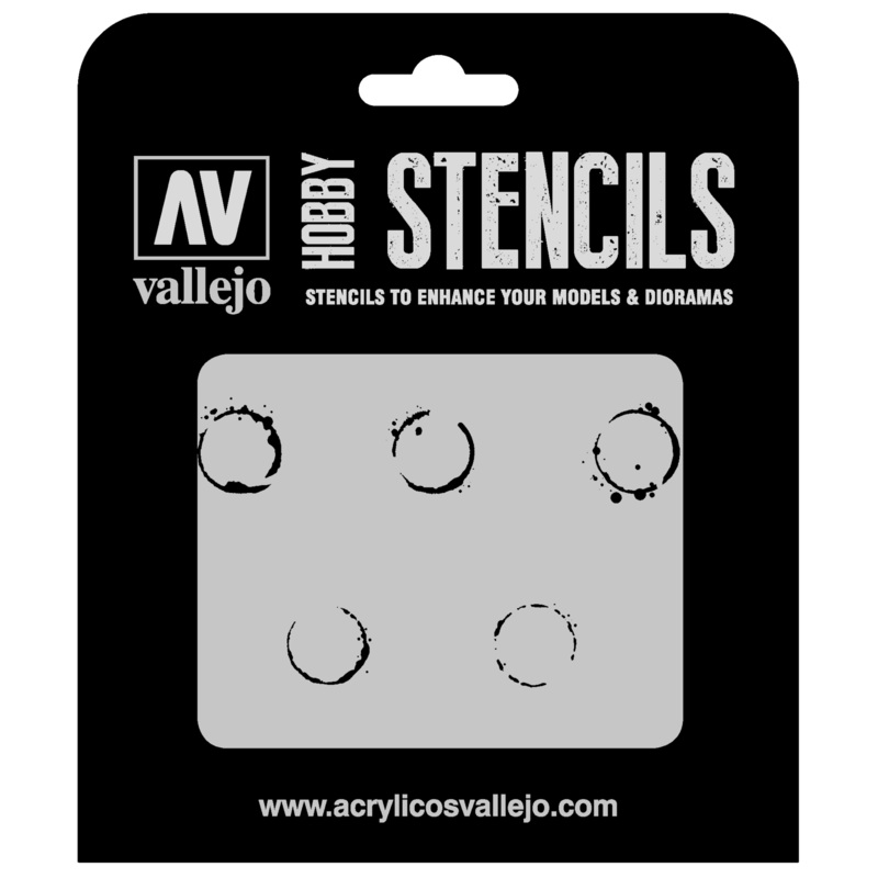 Vallejo ST-AFV002 1/35 Drum Oil Markings Stencil