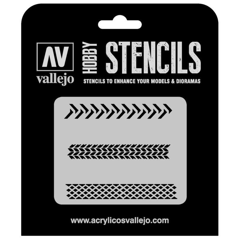Vallejo ST-TX002 1/35 Tyre Markings Stencil