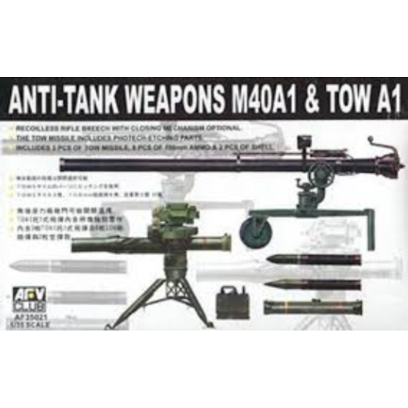 AFV Club AF35021 1/35 Anti-Tank Weapons M40A1 & Tow A1