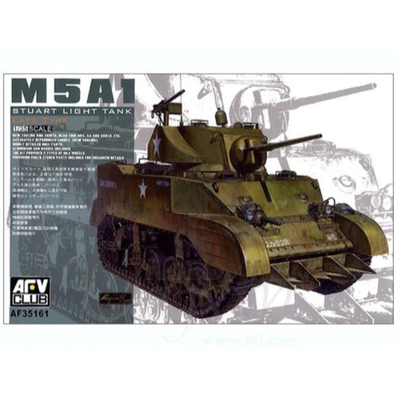 AFV Club AF35161 1/35 M5A1 Stuart Light Tank- Late Type