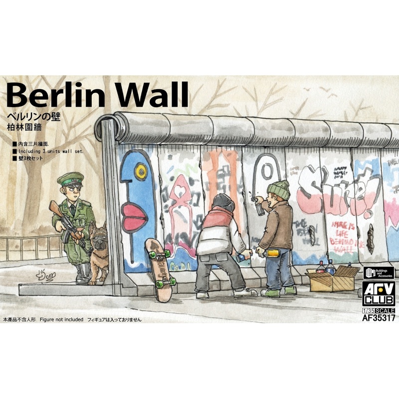 AFV Club AF35317 1/35 Berlin Wall (3 Units Wall Set)