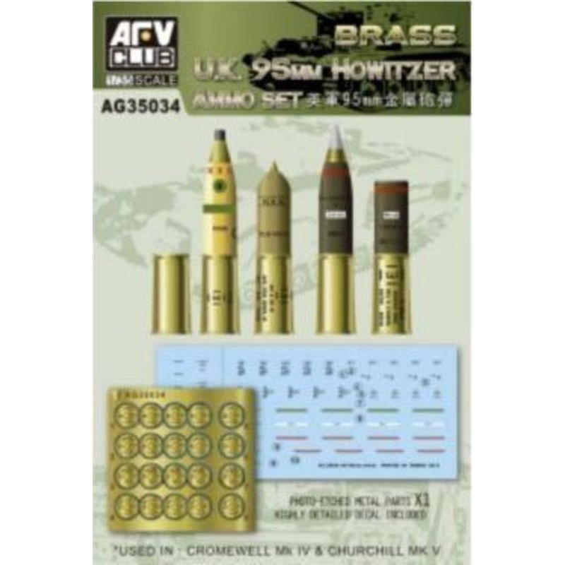 AFV Club AG35034 1/35 U.K. 95mm Howitzer Ammo Set