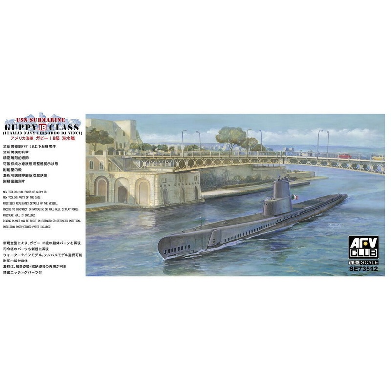 AFV Club SE73512 1/350 USN Guppy LB Class Submarine (SS Leonardo Da Vinci)