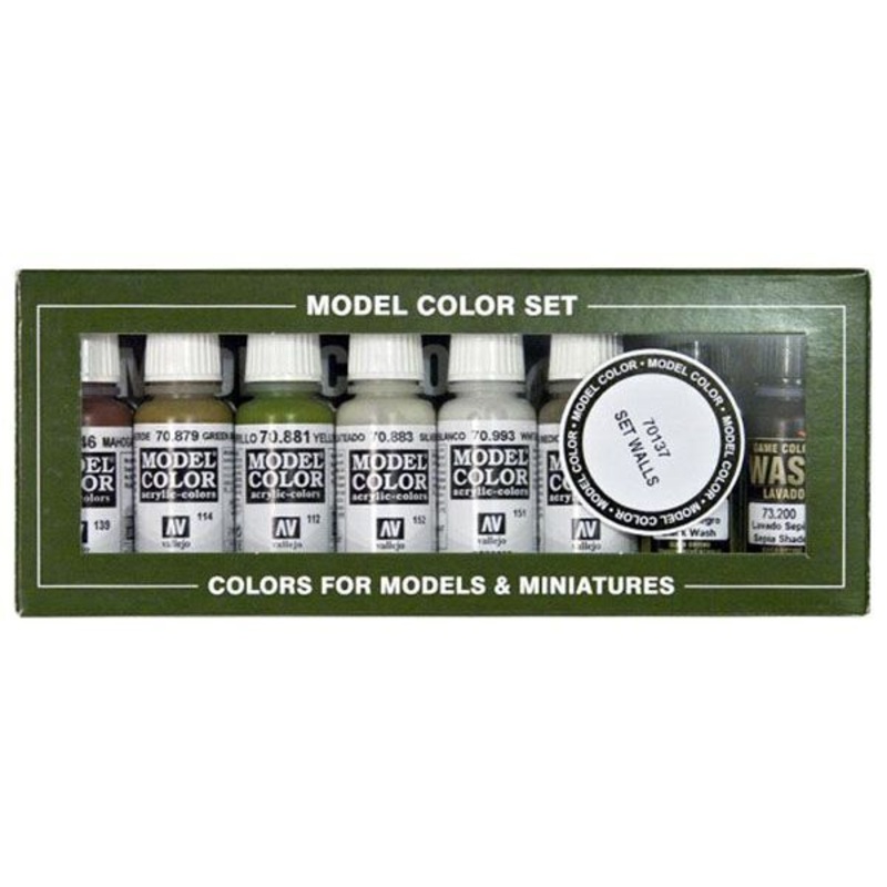 Vallejo 70137 Model Colour Building Set 8 Colour Acrylic Paint Set
