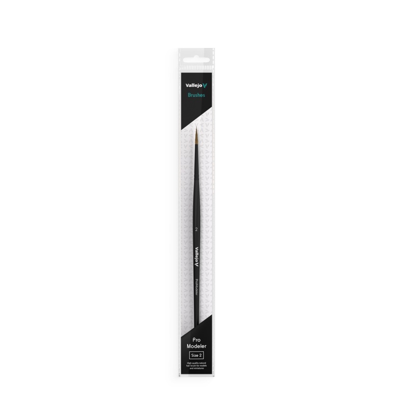 Vallejo B01002 Hobby Brushes: Pro Modeler Natural Hair Round Brush No. 2