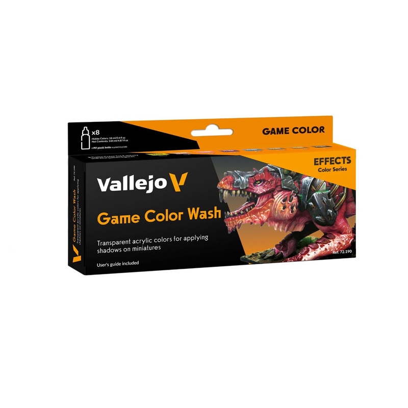 Vallejo AV72190 Game Colour Game Color Wash 8 Colour Set