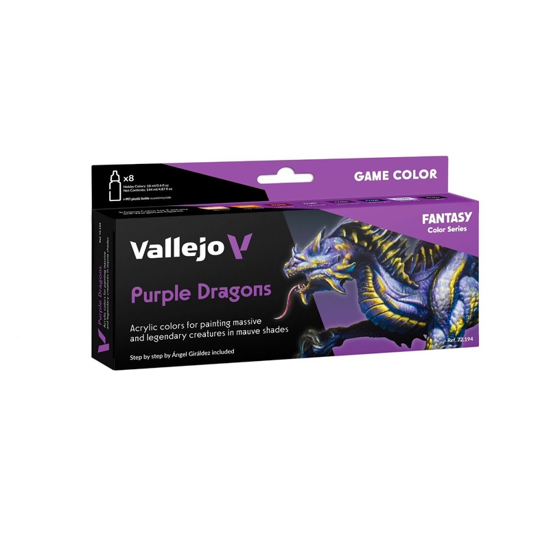 Vallejo AV72194 Game Colour Purple Dragons 8 Colour Set