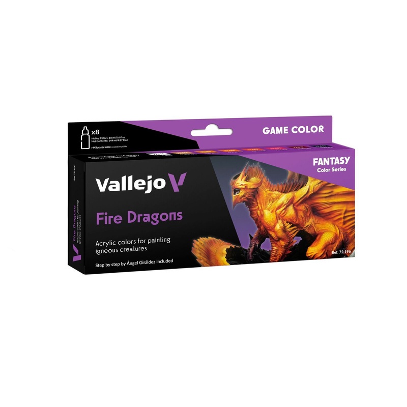 Vallejo AV72196 Game Colour Fire Dragons 8 Colour Set
