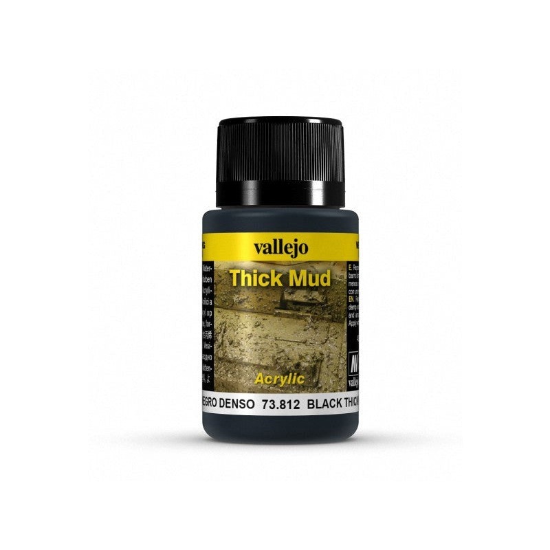 Vallejo AV73812 Weathering Effects Black Thick Mud 40 ml