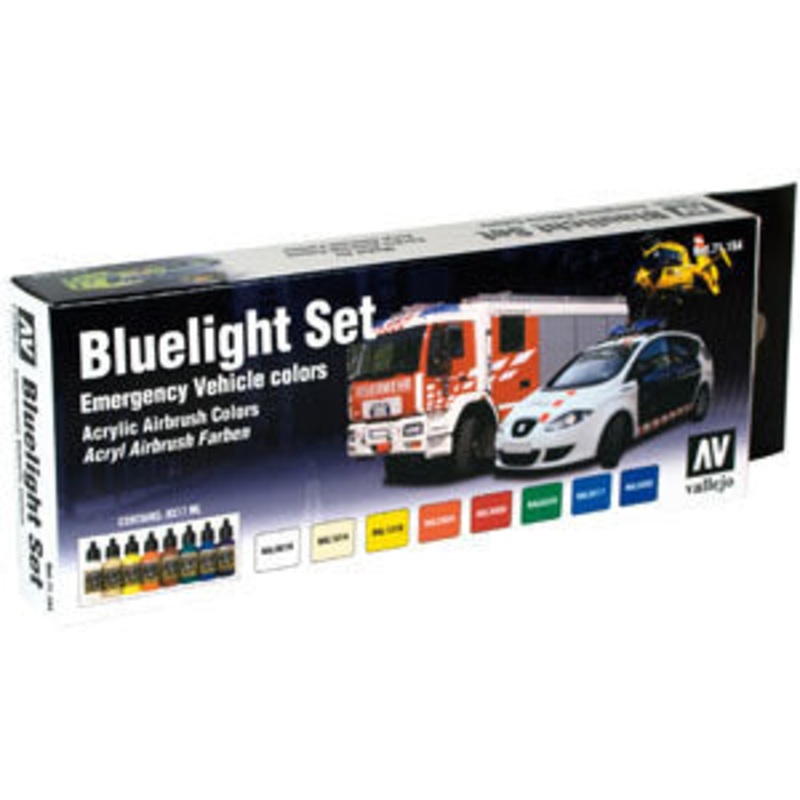 Vallejo AV71154 Model Air Bluelight Set  Civil 8 Colour Set