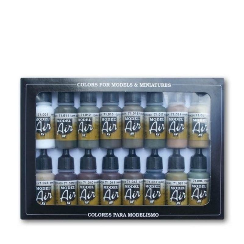 Vallejo AV71190 Model Air German/Allied Wwii  16 Colour Set