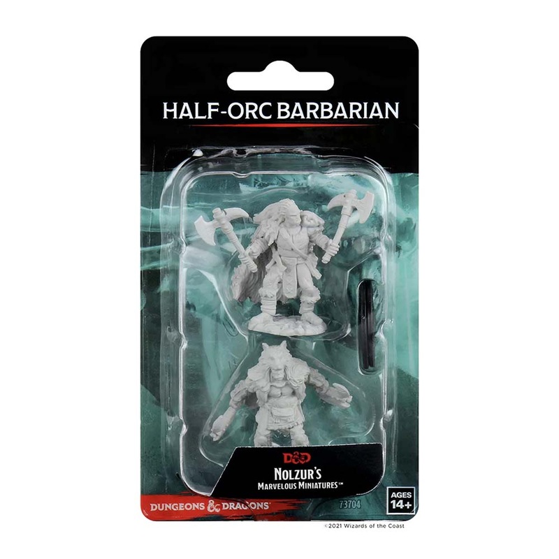 WizKids 73704 D&D Nolzurs Marvelous Miniatures Male Half-Orc Barbarian