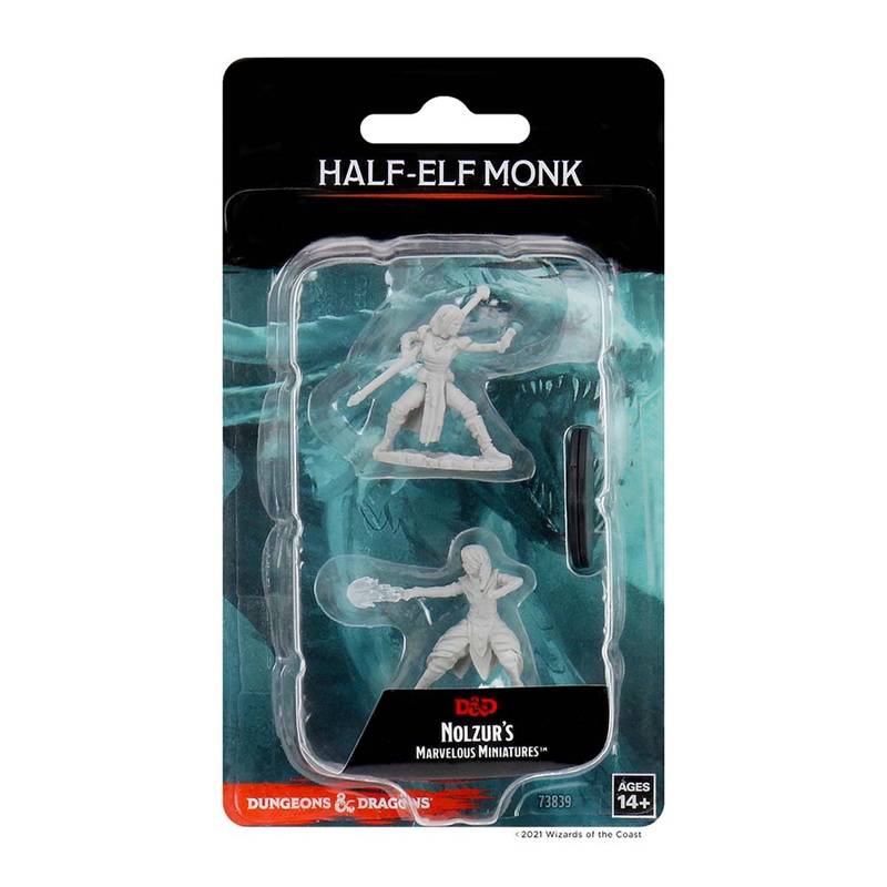 WizKids 73839 D&D Nolzurs Marvelous Miniatures Female Half-Elf Monk