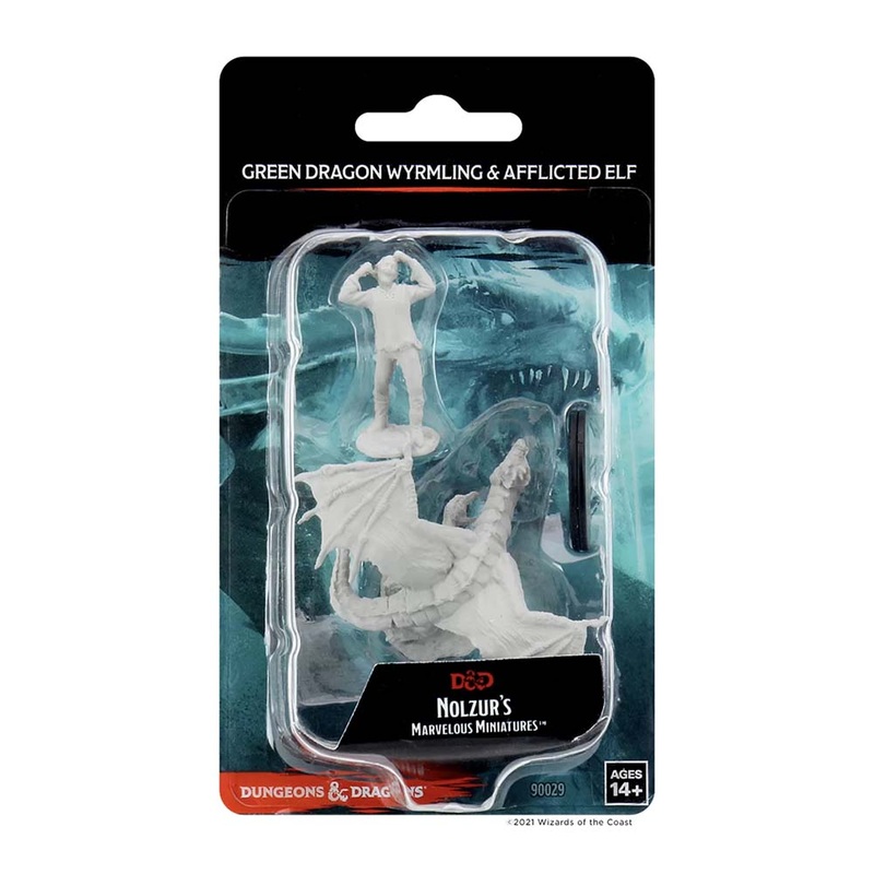 WizKids 90029 D&D Nolzurs Marvelous Miniatures Minis Green Dragon Wyrmling & Affli