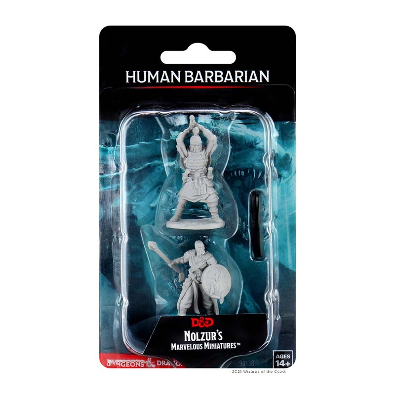 WizKids 90138 D&D Nolzurs Marvelous Miniatures: Human Barbarian Male