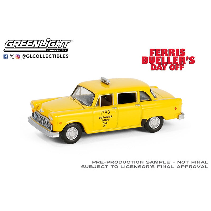 Greenlight 62030-C 1980 Checker Taxi- Ferris Bullers Day Off