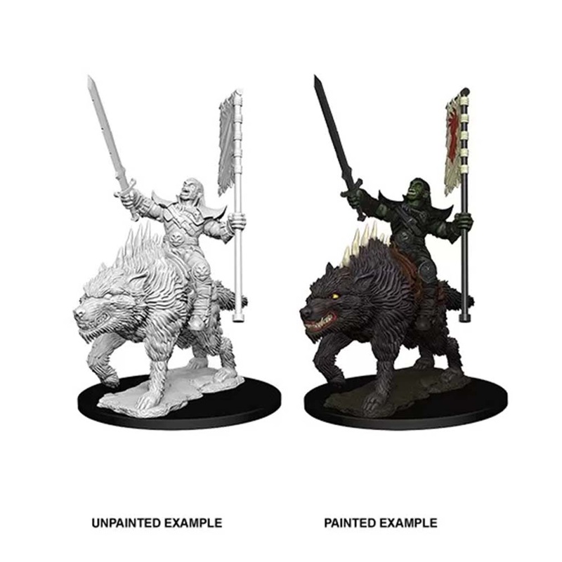 WizKids 73547 Pathfinder Deep Cuts Orc on Dire Wolf