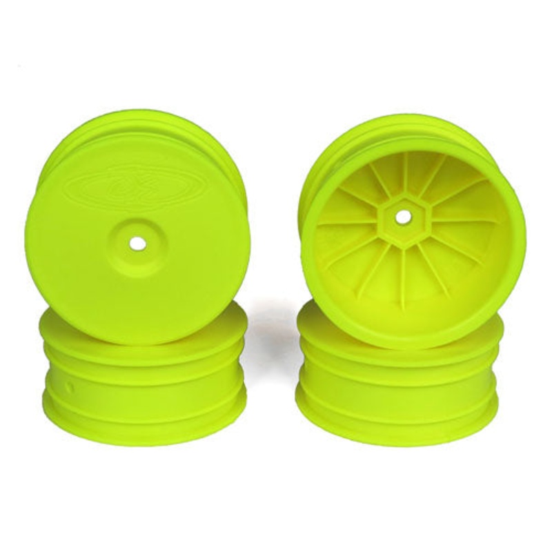 DE Racing DER-SB4-L4Y SpeedLine 2.2 Buggy Front Yellow Wheels (4 Pcs.) TLR 22-4 / Tekno EB410