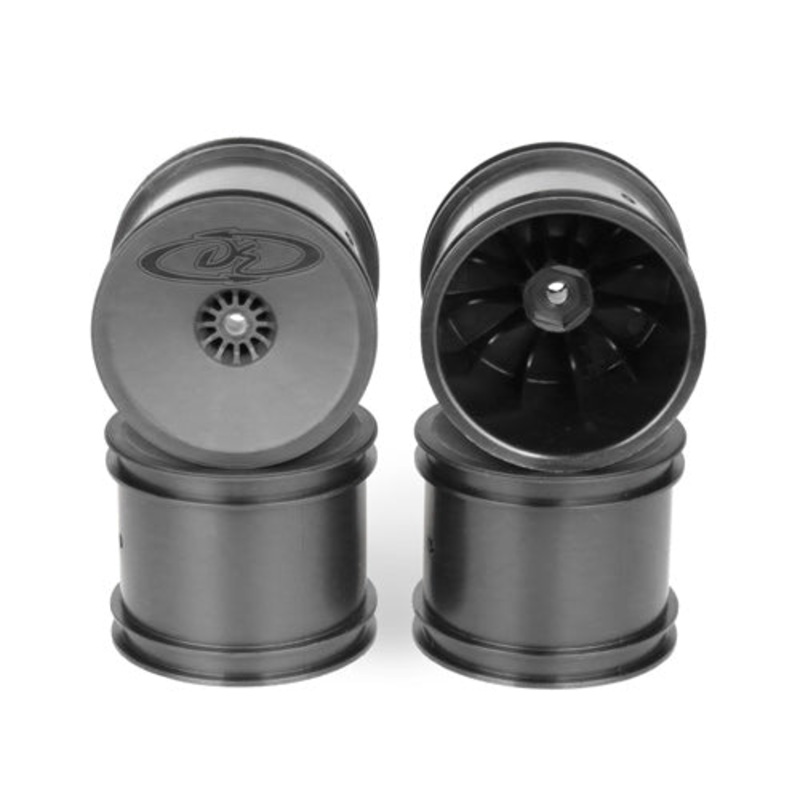 DE Racing DER-SS4-LB SpeedLine Stadium Truck Black Wheels (4 Pcs.) All 22T